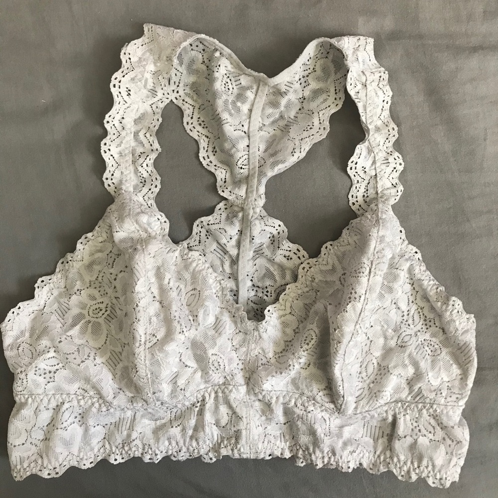 white lace bralette